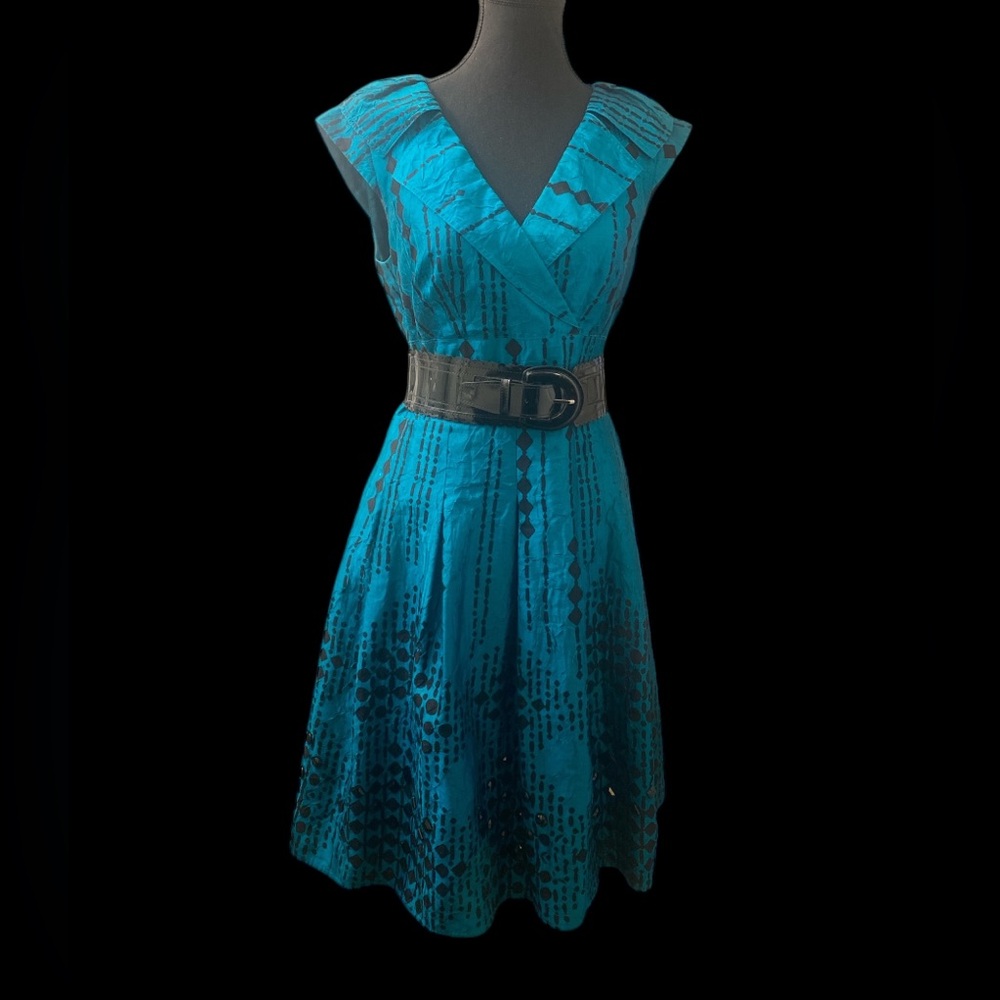 KAY UNGER COCKTAIL MIDI DRESS EUC 6